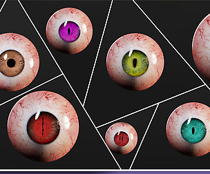 Eye and iris  obj + cornia texture