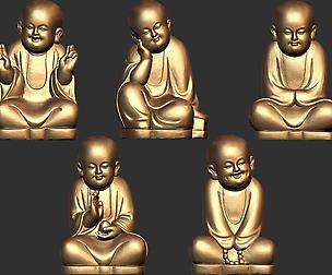 0130  Little Monks  Model Collection