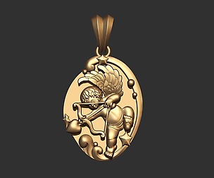 0129 Baby angel pendant Ready For 3D Print