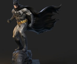0127 Batman Full Figure Ready For 3D Print