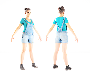 Female casual style with PBR textures 83