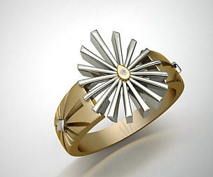 0144 Sun Rays Holy RIng 3D print Model