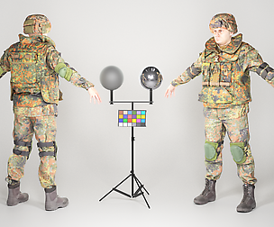 Soldier in Bundeswehr Uniform with props 28