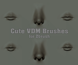 Female Cute Lips and noses VDM Brushes for Zbrush