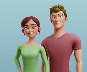 Nina & Alex, Blender Rigs Pack