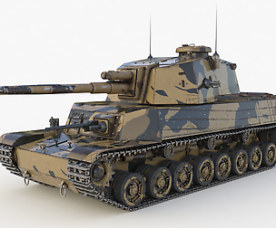 Tank Type 5 Chi-Ri Japan Camouflage Vray Next