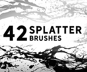 42 Splatter brushes photoshop