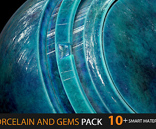 Porcelain and Gems Pack 10+ Smart Materials