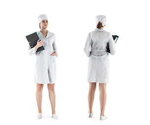 Medical nurse with a folder 68