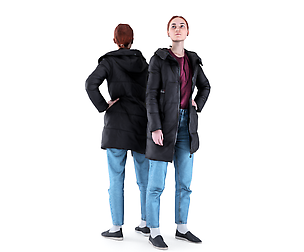 Woman in a black jacket 93