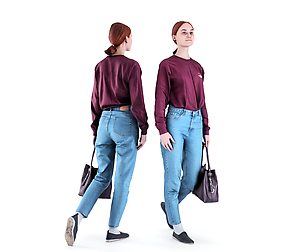 Woman casual style with a bag 87