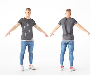 Male casual style with PBR textures 17