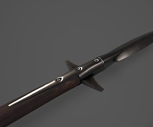 Medieval Spear Game-ready Low-poly 3D model