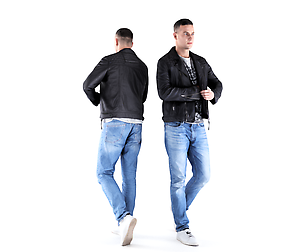 Man in leather jacket 05