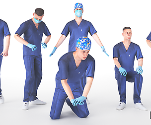 Doctor in 5 types animation