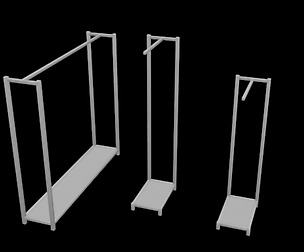 Pack 3 Clothes Racks
