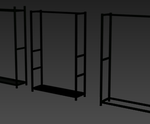Pack 3 Clothes Racks