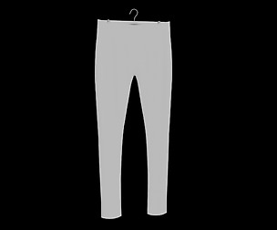 folded hanging jeans pants