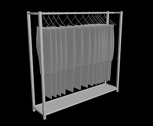 folded hanging jeans rack