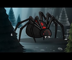 Giant Black Widow Spider Game Sprites