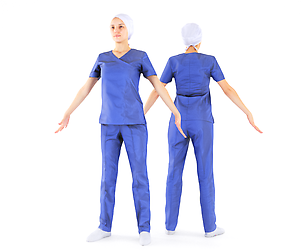 Surgical nurse A-pose 44