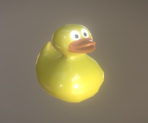 Bath Duck Toy game ready low-poly