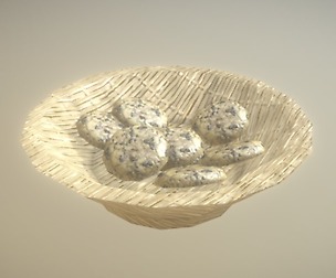 Bowl with Cookies low-poly game ready PBR