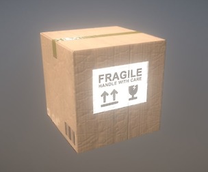 Cardboard Box Plain and Fragile