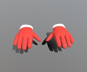 Cartoon Christmas Gloves