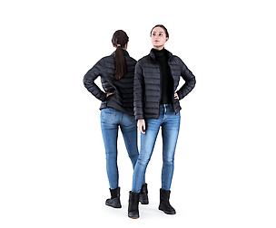 Pretty woman in down jacket 50