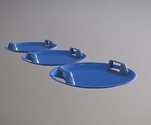 Snow Glider Winter Toy low high poly game ready