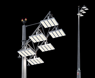 Lighting support with EWO floodlights