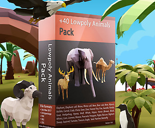 42 Lowpoly Animals Pack