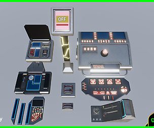 Sci fi Buttons Levers and Gears Vol 2
