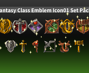 Fantasy Class Emblem Icon01 Set Pack