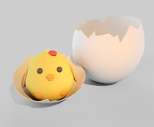 3D Modeling & Rendering chicken