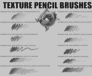 Photoshop Texture Pencil Brushes