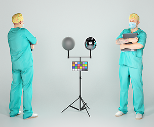 Male surgical doctor with a folder 41