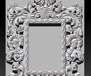 Mirror classical carved frame Set 2