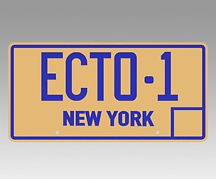 Ghostbusters 2 ECTO-1 New York License Plate