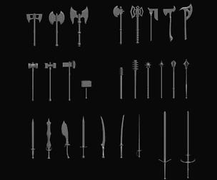 Melee weapons