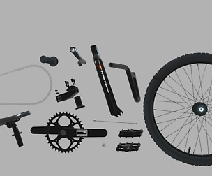 BMX-racing bike kit