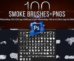 100 Smoke Brushes for Photoshop + PNGs