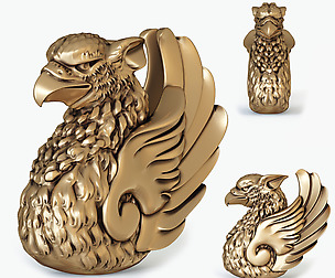Griffin bust for 3D printing