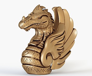 Dragon bust for 3D printing