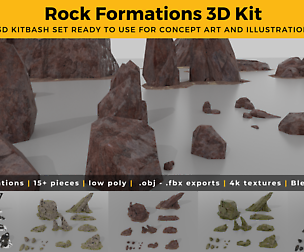 Rock Assets - Low Poly - Textured