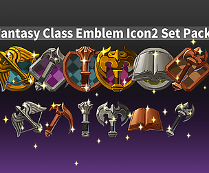 Fantasy Class Emblem Icon2 Set Pack