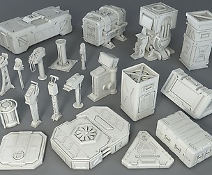 Sci-Fi Props - 20 pieces - Collection - 1