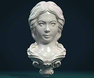 Female Face Mascaron