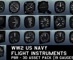 WW2 US NAVY FLIGHT INSTRUMENTS - ASSET PACK